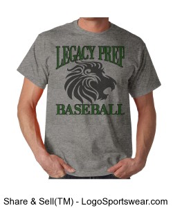 Legacy Prep Baseball - Gildan  Cotton Adult T-shirt Design Zoom